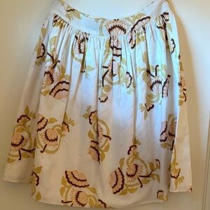 Tocca White and Yellow Floral A-Line Skirt